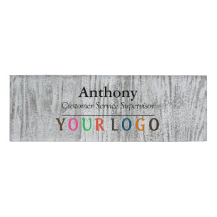 D'identification Nom Badge Magnet Custom Logo Personnel Employé Gra