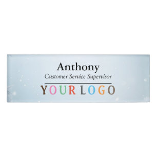 D'identification Nom Badge Magnet Custom Logo Personnel Employé Gra
