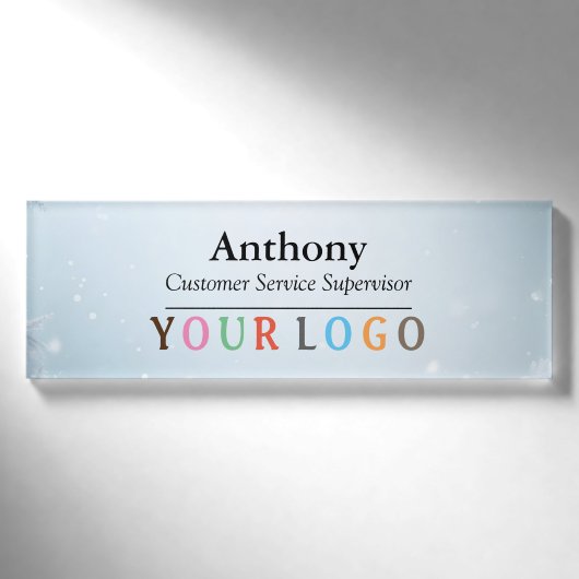 D'identification Nom Badge Magnet Custom Logo Personnel Employé Gra (Devant)