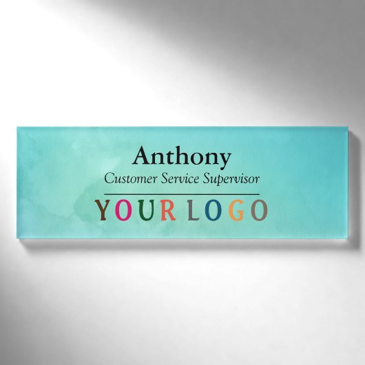 D'identification Nom Badge Magnet Custom Logo Personnel Employé Gra (Devant)