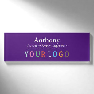 D'identification Nom Badge Magnet Custom Logo Personnel Employé Gra