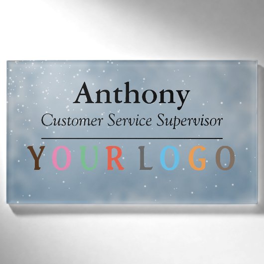 D'identification Nom Badge Magnet Custom Logo Personnel Employé Gra (Devant)