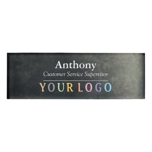 D'identification Nom Badge Magnet Custom Logo Personnel Employé Gra (Devant)