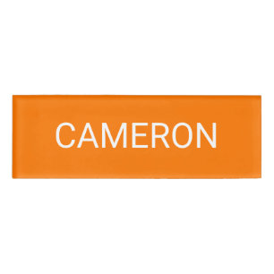 D'identification Orange Acrylique Nametag Professional Badge magnét