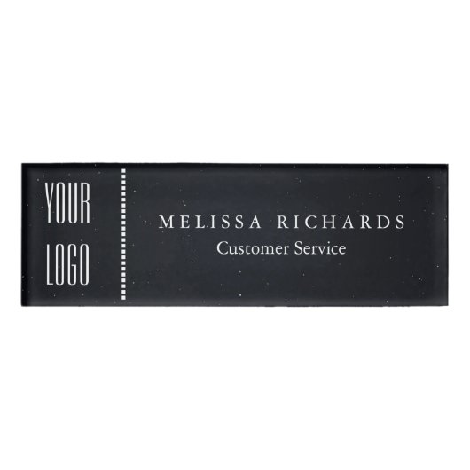 D'identification Personalized Black Chalkboard Small Name Badge (Devant)