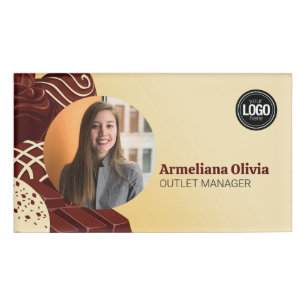 D'identification Personnalisez le badge d'entreprise moderne au cho