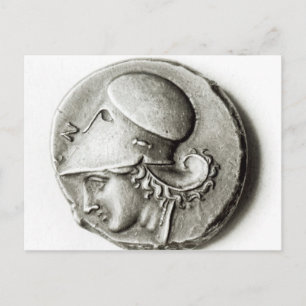 Didrachma van Heracles: verdruk Athena Briefkaart