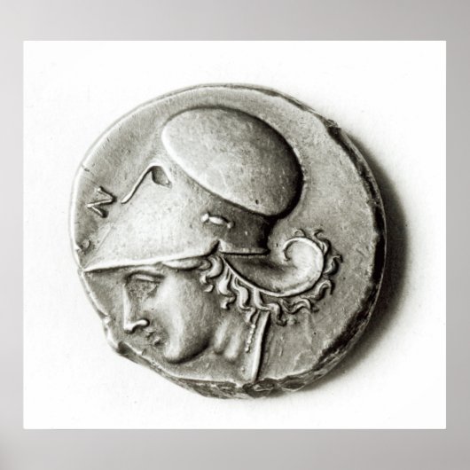 Didrachma van Heracles: verdruk Athena Poster (Voorkant)