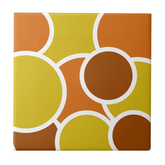 Die 70s kijk -  Retrostijl browns Tegeltje (Voorkant)