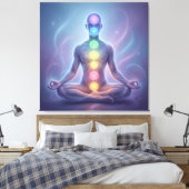 Die 7 Chakren´2 Canvas Afdruk (Insitu (Slaapkamer))
