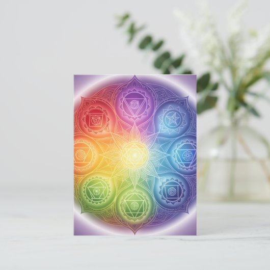 Die 7 Chakren´9 Briefkaart (Staand voorkant)