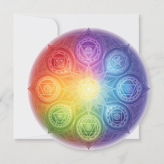 Die 7 Chakren´9 Feestdagenkaart (Voorkant)