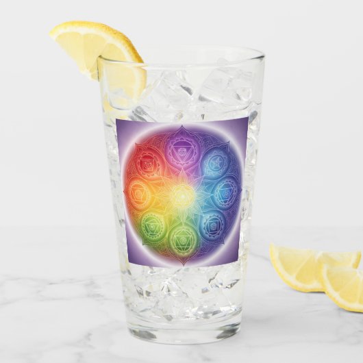 Die 7 Chakren´9 Glas (Voorkant ijs)