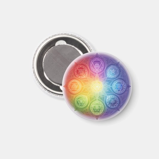 Die 7 Chakren´9 Magneet (Voorkant / Achterkant)