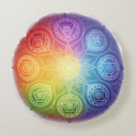 Die 7 Chakren´9 Rond Kussen