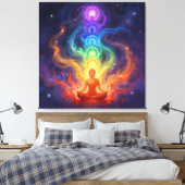 Die 7 Chakren Canvas Afdruk (Insitu (Slaapkamer))