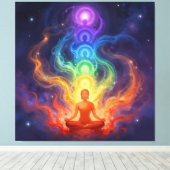 Die 7 Chakren Canvas Afdruk (Insitu (Houten vloer))