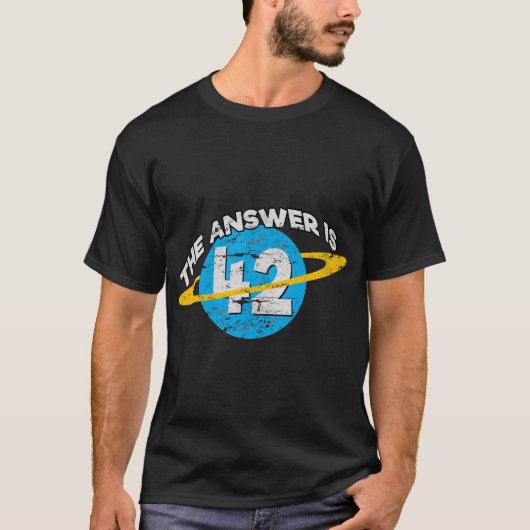 Die Antwort ist 42 Sci-Fi Nerd T-shirt (Voorkant)