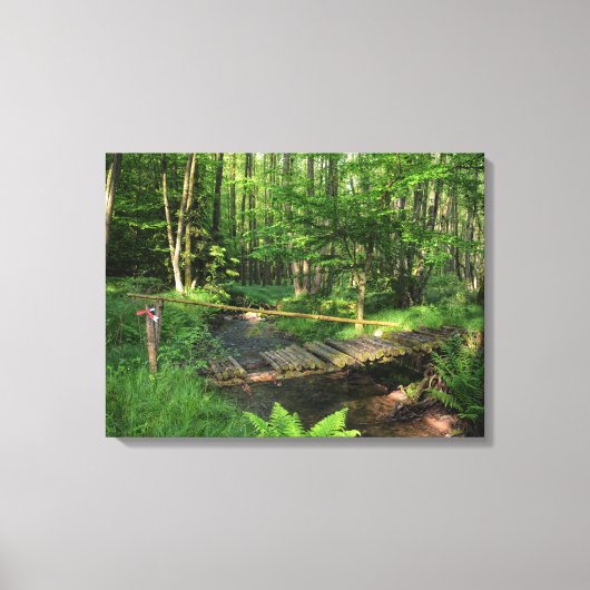 Die Brücke am Bach Canvas Afdruk (Voorkant)