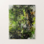 Die Brücke im Wald  - Legpuzzel (Verticaal)