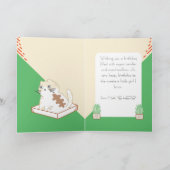 Die Cat Life Cute Kat Kinder naam Editable Kaart (Binnen)