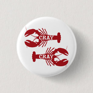 Die Cray Crayfish Crustacean Ronde Button 3,2 Cm