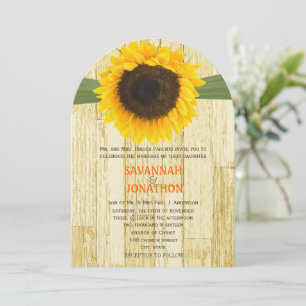 Die Cut Barre Faire-part de mariage de tournesol e