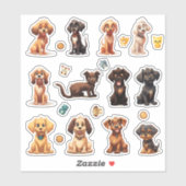 Die Cut Dog Stickers (Vel)