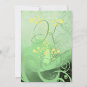 Die Cut Green Calla Lily Wedding Kaart (Achterkant)