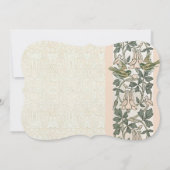 Die cut Lovebird Honey Suckle Wedding Kaart (Achterkant)