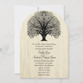 Die Cut Old Barn Wood Tree Wedding Invite Kaart (Voorkant)