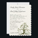 Die Cut Romantic Rustic Tree Wedding Invitation<br><div class="desc">Invitations de mariage dans l'arbre de Whimsical Matching Insertion Cartes et programmes</div>