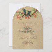 Die Cut Rustic Inséparables mariage invitations (Devant)