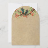 Die Cut Rustic Inséparables mariage invitations (Dos)