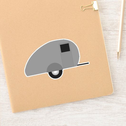 DIE CUT STYLE CAMPER TRAILER STICKER DECAL (Carnet)