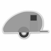 DIE CUT STYLE CAMPER TRAILER STICKER DECAL (Devant)