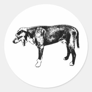 Die-Cut Yawn—Bully Mix Silhouette Ronde Sticker