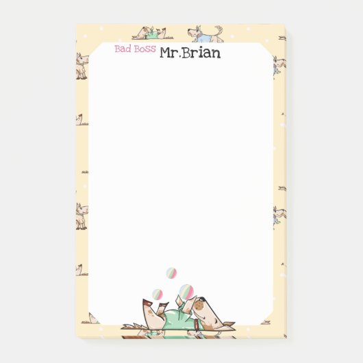 Die Dog Life Funny Boss Post-it® Notes (Voorkant)