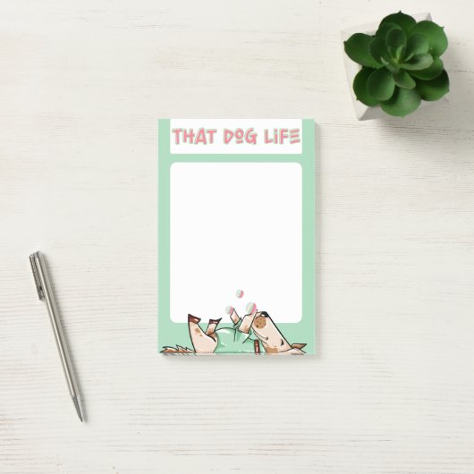 Die Dog Life Green Dog Post-it® Notes (Kantoor)