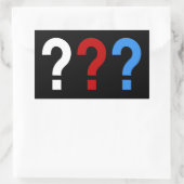 die drei fragezeichen rechthoekige sticker (Tas)