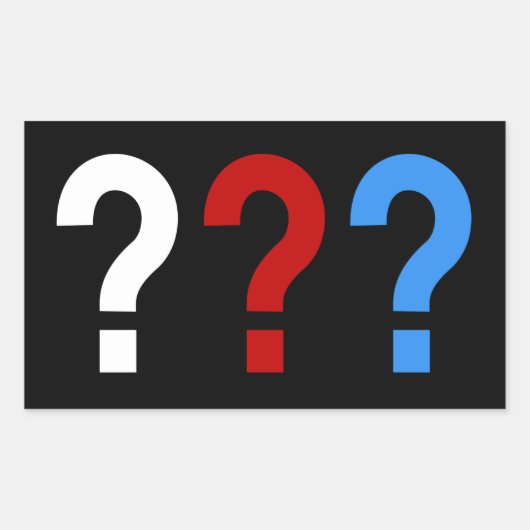 die drei fragezeichen rechthoekige sticker (Voorkant)