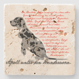Die Duitse Dog – de Apoll onder de hondenrassen Stenen Onderzetter