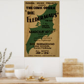 Die Fledermaus Strauss 1938 WPA-Poster Poster (Keuken)