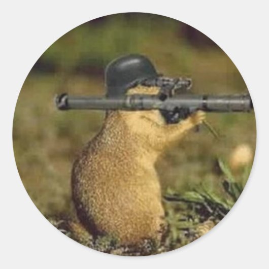 Die Fox sterven Ronde Sticker (Voorkant)