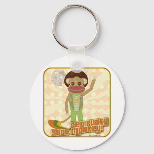 Die funky sok aap sleutelhanger