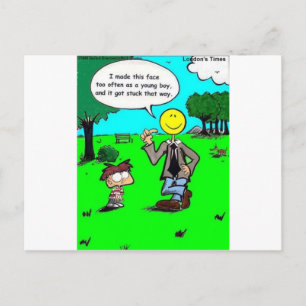 Die gelukkige gezichten Offbeat Cartoon Gifts & T  Briefkaart