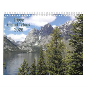 Die Grand Tetons, een 12-maands 2026 kalender