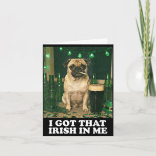 Die Ierse in mij op het pug-feest 2026 St. Patrick Kaart