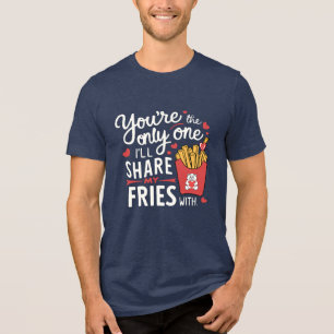 Die ik mijn frietjes zal delen met grappige Valent Tri-Blend Shirt