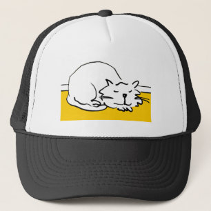 Die kat slaapt. trucker pet